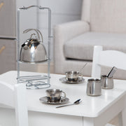 Stainless Steel Tea Set with Storage Stand F6