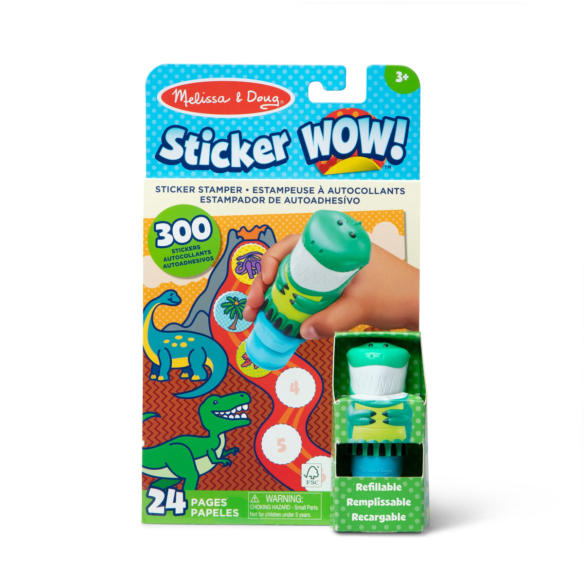 Sticker WOW!® Activity Pad & Sticker Stamper 12-PACK  - Dinosaur Z1