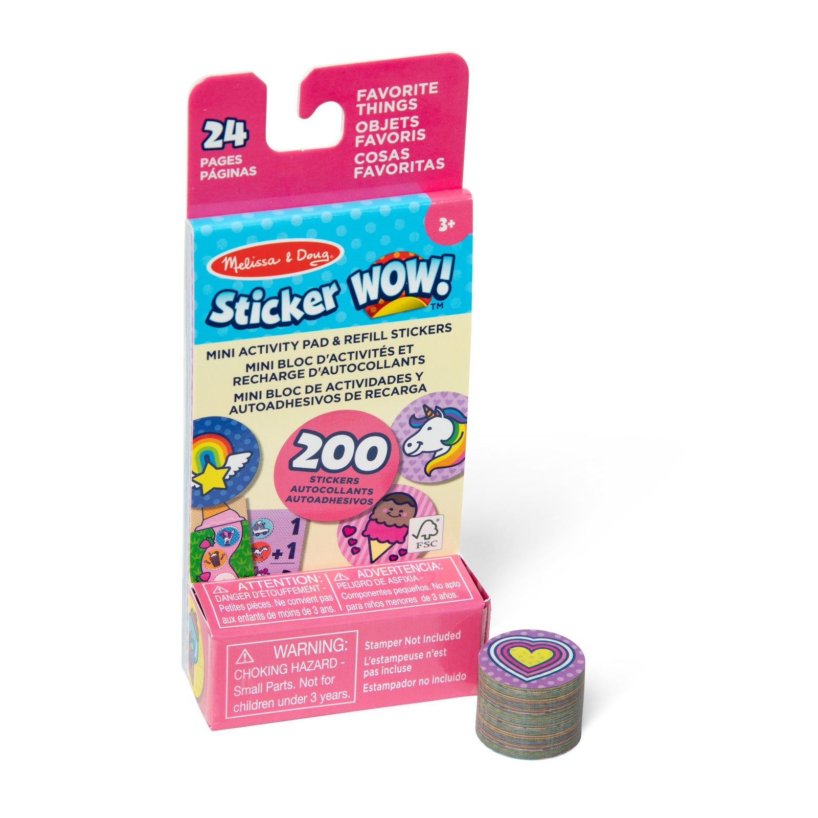 Sticker WOW!® Mini Activity Pad & Refill Stickers - Favorite Things (200+ Stickers, Stamper Not Included) C3
