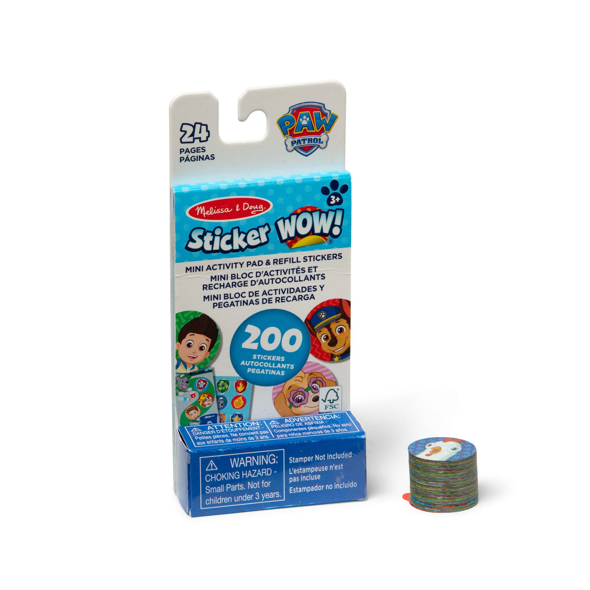 Sticker WOW!® Mini Activity Pad & Refill Stickers - PAW Patrol (200+ Stickers, Stamper Not Included) J6