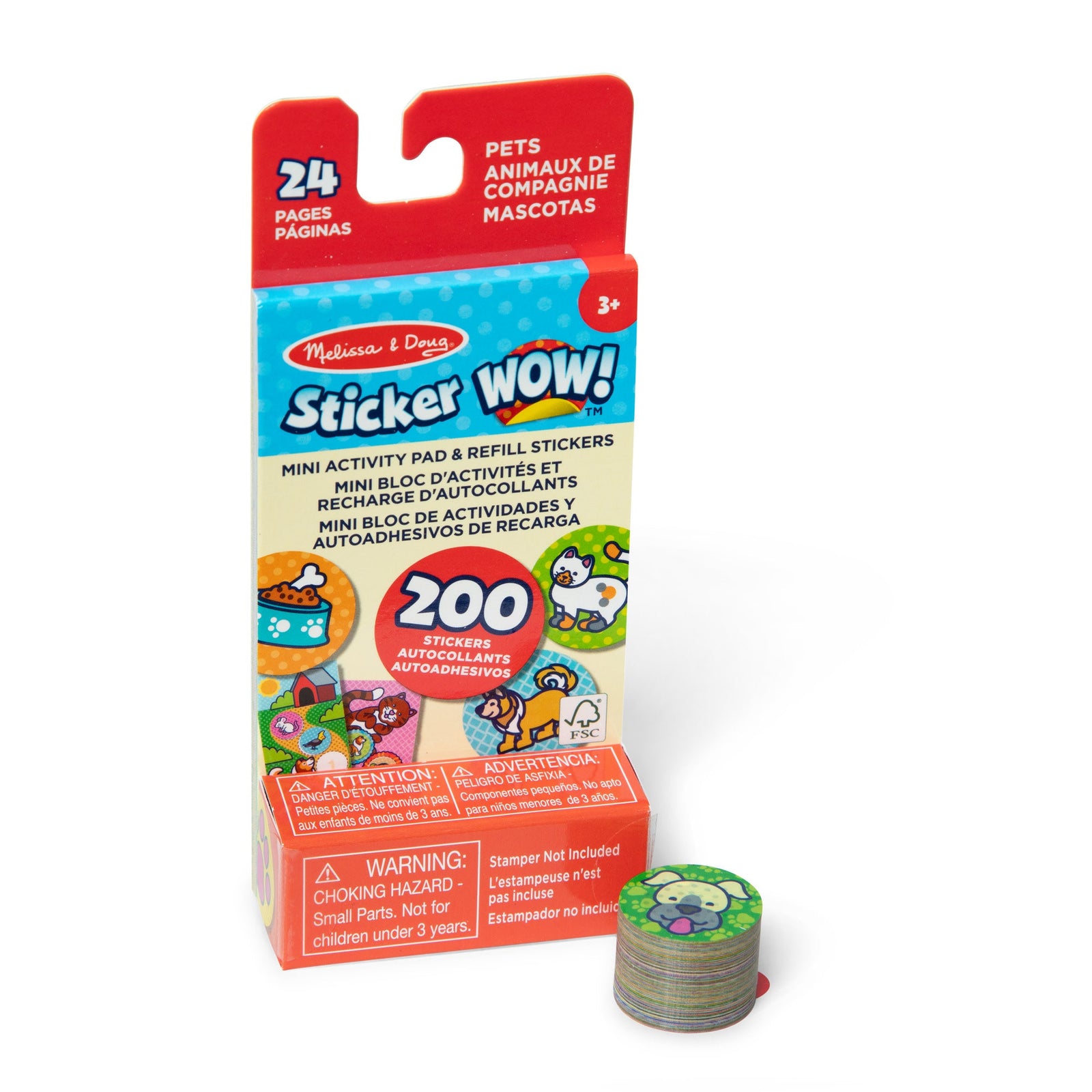 Sticker WOW!® Mini Activity Pad & Refill Stickers - Pets (200+ Stickers, Stamper Not Included) R1