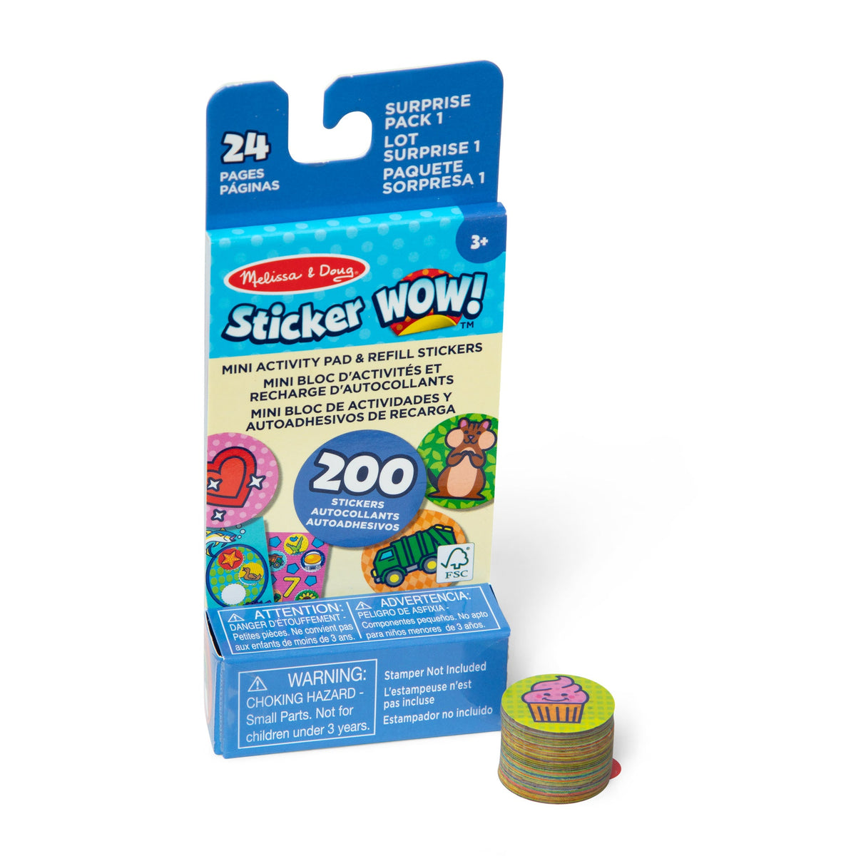 Sticker WOW!® Mini Activity Pad & Refill Stickers - Surprise Pack 1 (200+ Stickers, Stamper Not Included) W6