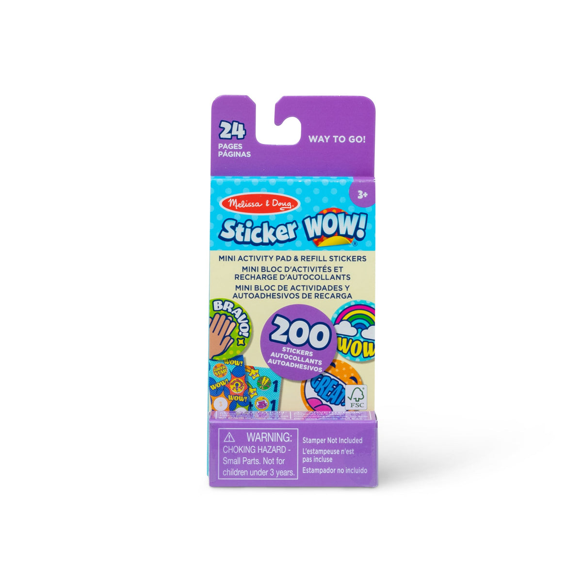 Sticker WOW!® Mini Activity Pad & Refill Stickers - Way to Go! (200+ Stickers, Stamper Not Included) X9