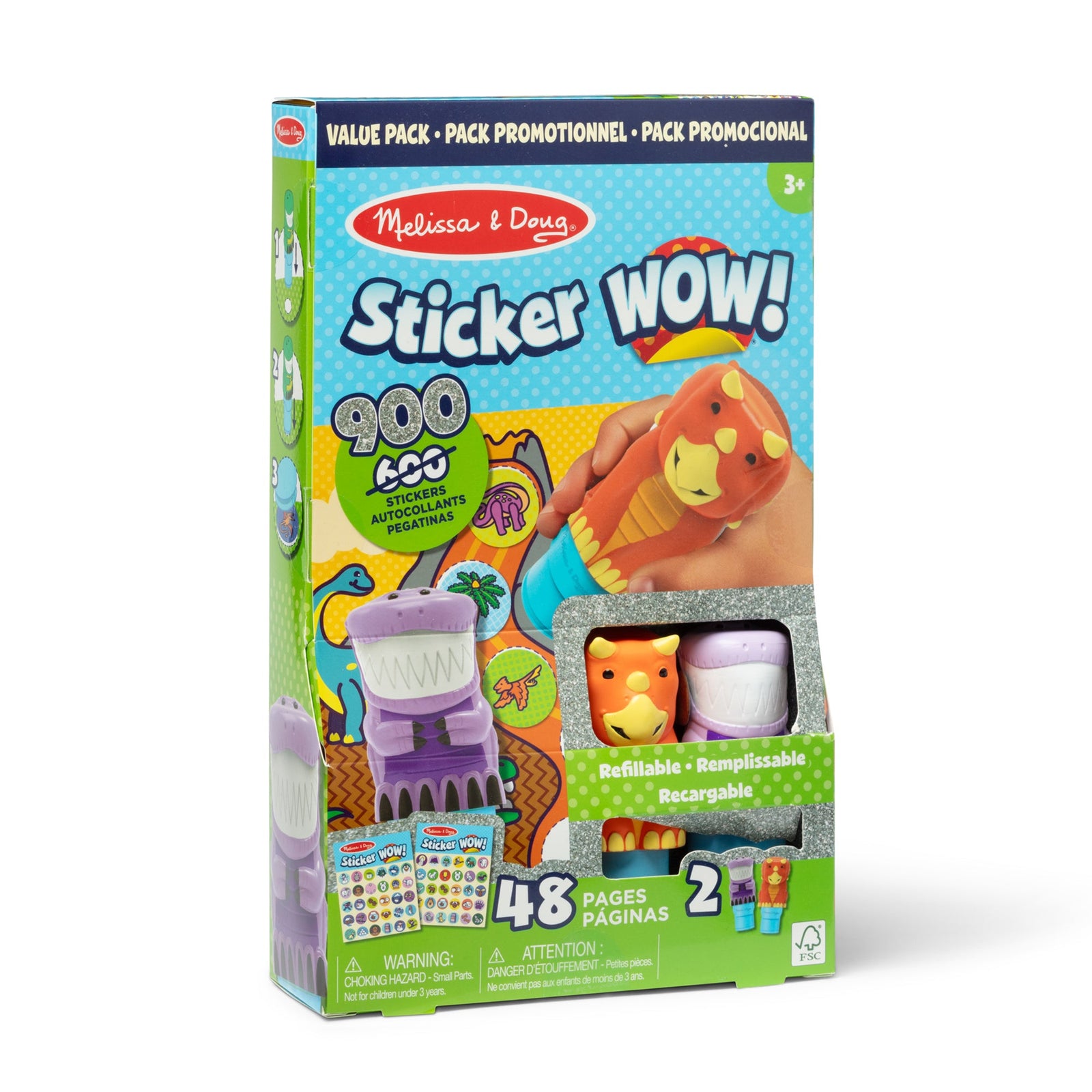 Sticker WOW!™ Activity Pad & Sticker Stamper Value Pack - Dinosaur R3