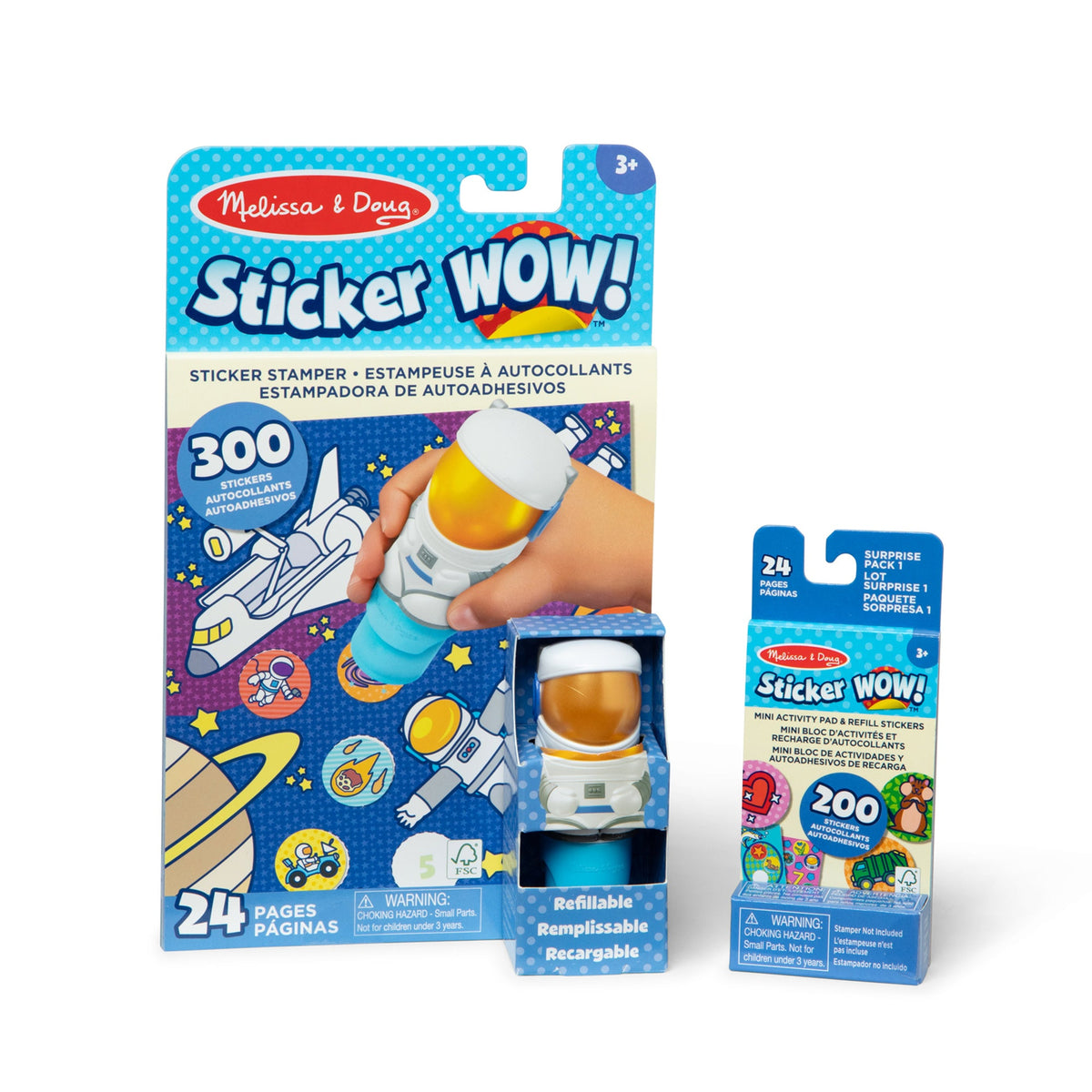 Sticker WOW!™ Astronaut Bundle: Activity Pad & Sticker Stamper + Mini Activity Pad and 200 Refill Stickers D7