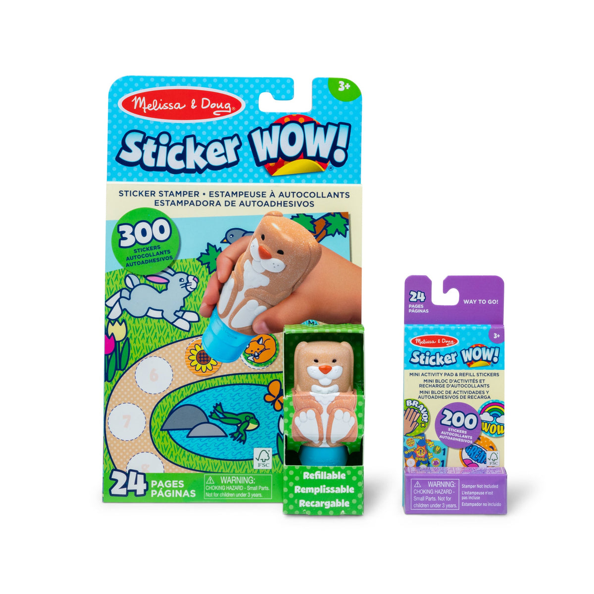Sticker WOW!™ Bunny Bundle: Activity Pad & Sticker Stamper + Mini Activity Pad and 200 Refill Stickers L7