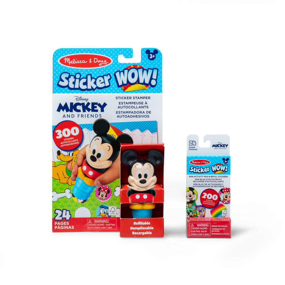 Sticker WOW!™ Disney Mickey Mouse Bundle: Activity Pad & Sticker Stamper + Mini Activity Pad and 200 Refill Stickers N5