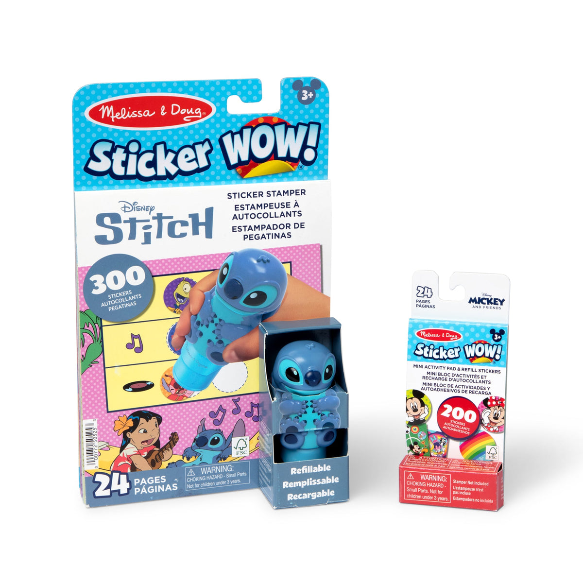 Sticker WOW!™ Disney Stitch Bundle: Activity Pad & Sticker Stamper + Mini Activity Pad and 200 Refill Stickers H2