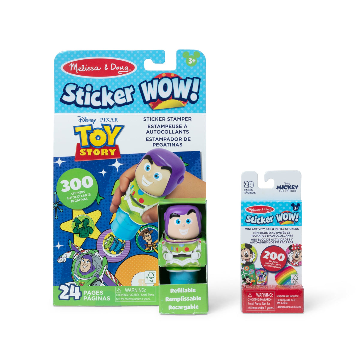 Sticker WOW!™ Disney Toy Story Buzz Lightyear Bundle: Activity Pad & Sticker Stamper + Mini Activity Pad and 200 Refill Stickers U4