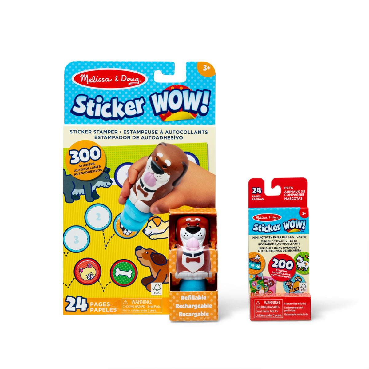 Sticker WOW!™ Dog Bundle: Activity Pad & Sticker Stamper + Mini Activity Pad and 200 Refill Stickers H8