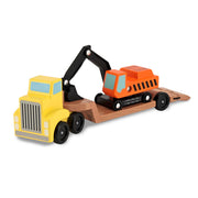 Trailer & Excavator Wooden Vehicles Play Set S2