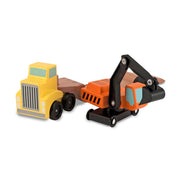 Trailer & Excavator Wooden Vehicles Play Set S2
