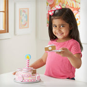 Triple-Layer Party Cake - Wooden Play Food W8