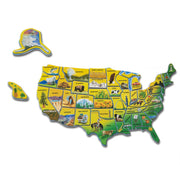 U.S.A. Map Wooden Puzzle E3