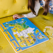 U.S.A. Map Wooden Puzzle E3
