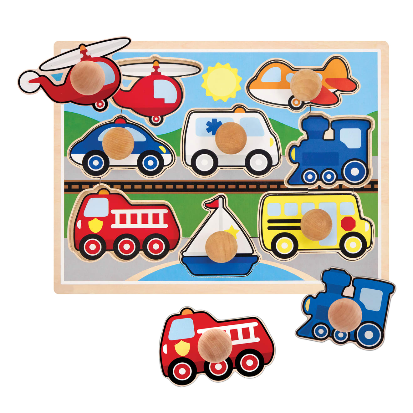 Vehicles Jumbo Knob Puzzle - 8 pieces P6