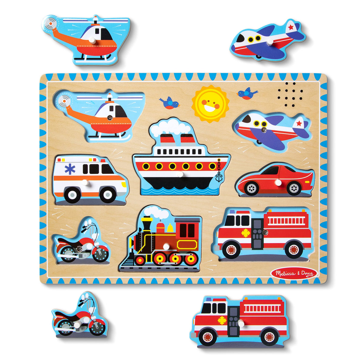 Vehicles Sound Puzzle - 8 Pieces Z7