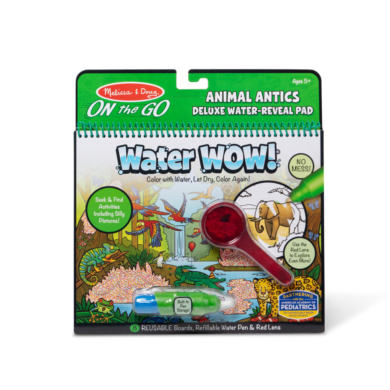 Water Wow! Animal Antics Deluxe Water-Reveal Pad - On the Go Travel Activity C4