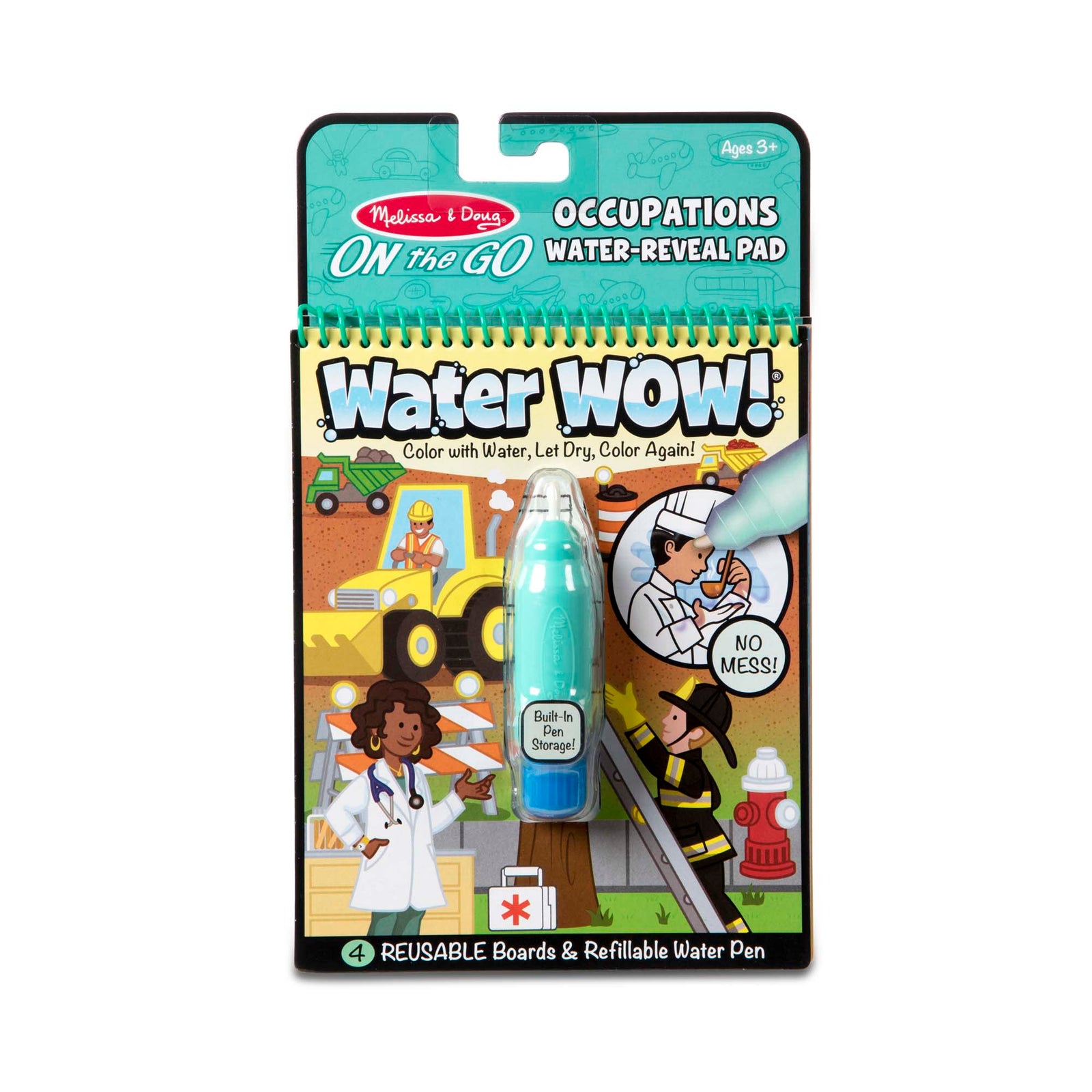 Water Wow! Occupations - Water Reveal Pad On the Go Travel Activity D7