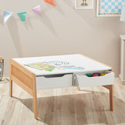 Wooden Art & Activity Table with Bins B2