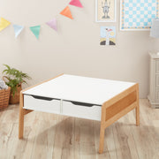 Wooden Art & Activity Table with Bins B2