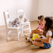 Wooden Chair Pair  - White Q3