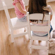 Wooden Chair Pair  - White Q3