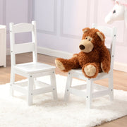 Wooden Chair Pair  - White Q3