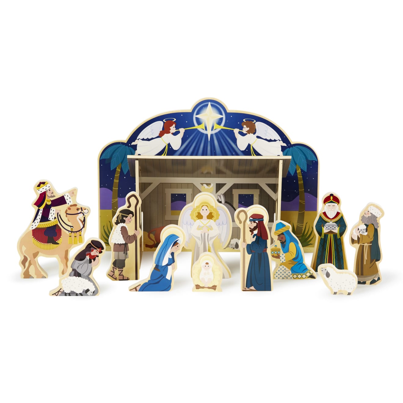 Wooden Christmas Nativity Set O3