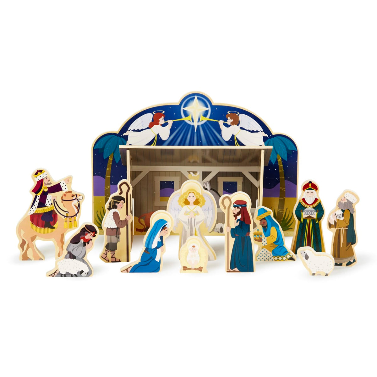 Wooden Christmas Nativity Set X6