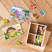 Wooden Jigsaw Puzzles in a Box - Dinosaurs R7