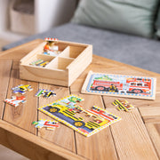 Wooden Jigsaw Puzzles in a Box - Vehicles V9