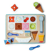 Wooden Magnetic Ice Cream Puzzle & Play Set - 16 Pieces Y1
