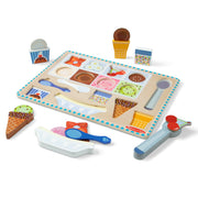 Wooden Magnetic Ice Cream Puzzle & Play Set - 16 Pieces Y1