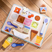 Wooden Magnetic Ice Cream Puzzle & Play Set - 16 Pieces Y1