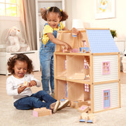 Wooden Multi-Level Dollhouse A1