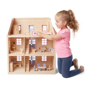 Wooden Multi-Level Dollhouse A1