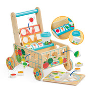 Wooden Shape Sorting Grocery Cart L7