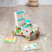 Wooden Shape Sorting Grocery Cart L7