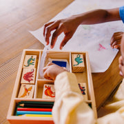 Wooden Stamp Set - Dinosaurs Z6