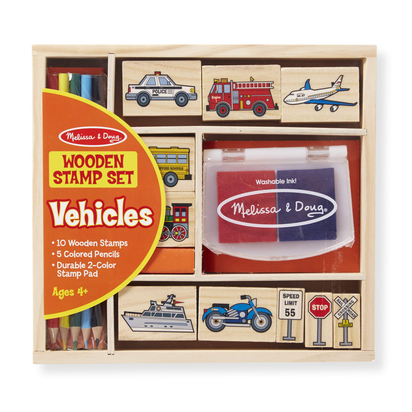 Wooden Stamp Set - Vehicles I4