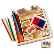 Wooden Stamp Set - Vehicles I4