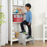 Wooden Step Stool – Gray V7