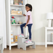 Wooden Step Stool – Gray V7