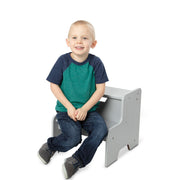 Wooden Step Stool – Gray V7