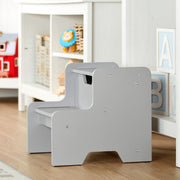Wooden Step Stool – Gray V7