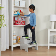 Wooden Step Stool – Gray V7