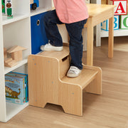 Wooden Step Stool - Natural U1