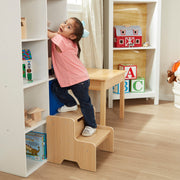 Wooden Step Stool - Natural U1