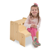 Wooden Step Stool - Natural U1